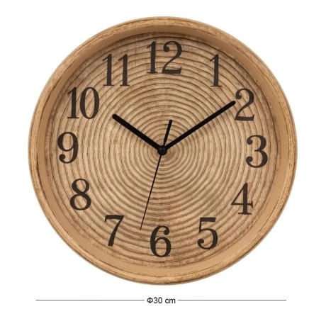 PLASTIC WALL CLOCK IN BEIGE COLOR D30X4,5CM