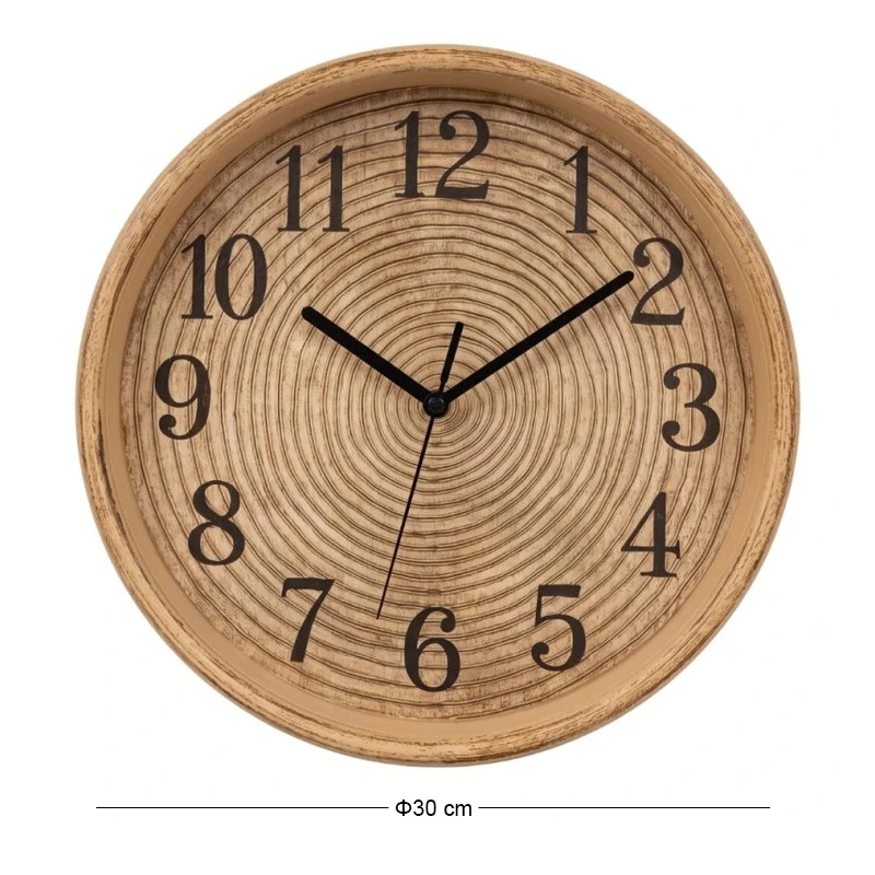 PLASTIC WALL CLOCK IN BEIGE COLOR D30X4,5CM