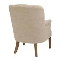 BEIGE FABRIC ARMCHAIR WITH WOODEN OAK LEGS 67,5X73X91,5CM