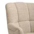 BEIGE FABRIC ARMCHAIR WITH WOODEN OAK LEGS 67,5X73X91,5CM