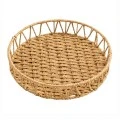 NATURAL ROPE TRAY IN BEIGE COLOR D30X6CM