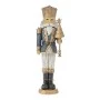 XMAS BLUE WHITE POLYRESIN NUTCRACKER WITH LED LIGHT 15X11X47CM