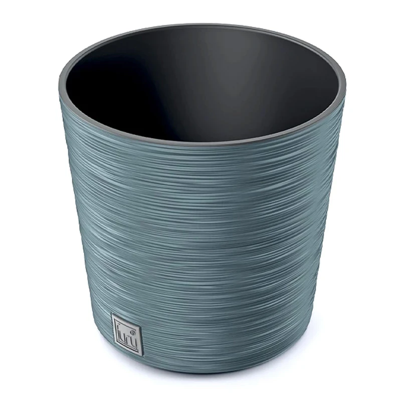 SCANDINAVIAN BLUE PLASTIC PLANTER FURU ROUND D 25X25 CM