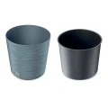 SCANDINAVIAN BLUE PLASTIC PLANTER FURU ROUND D 25X25 CM
