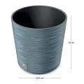 SCANDINAVIAN BLUE PLASTIC PLANTER FURU ROUND D 25X25 CM