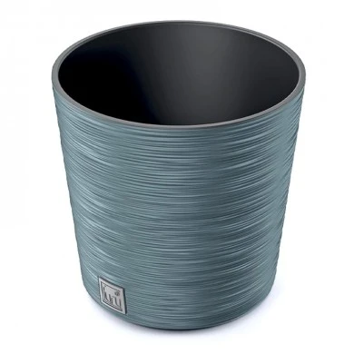 SCANDINAVIAN BLUE PLASTIC PLANTER FURU ROUND D 25X25 CM