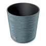 SCANDINAVIAN BLUE PLASTIC PLANTER FURU ROUND D 25X25 CM