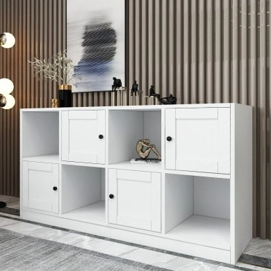 Felix Megapap buffet made of melamine white color 129x40x71.4cm.