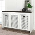 Galatea Megapap melamine buffet in white - black rebab color 120x45x75cm.