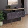 Μπουφές Hanley Megapap χρώμα μαύρο εφέ μαρμάρου 150x38x86,2εκ.