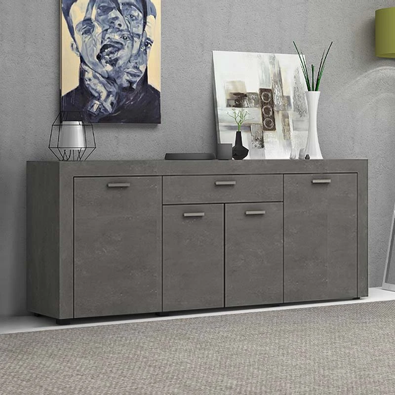 Joseph Megapap melamine buffet in anthracite color 177x40x76cm.