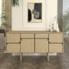 Lava Megapap melamine console in rota oak - anthracite color 150x44.6x76cm.