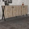 Μπουφές Loukia Megapap χρώμα vintage patik 180x44,8x76,8εκ.