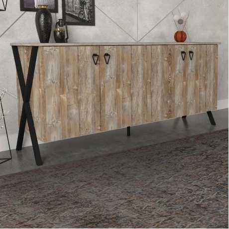 Μπουφές Loukia Megapap χρώμα vintage patik 180x44,8x76,8εκ.