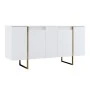 Luxe Megapap melamine buffet in white - gold color 160x35x80cm.