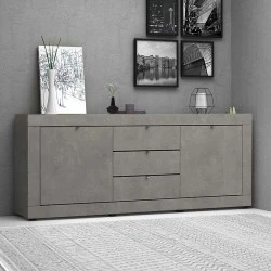 Μπουφές Ocean Megapap χρώμα γκρι σκυροδέματος 210x45x86εκ.