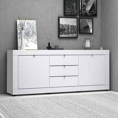 Μπουφές Ocean Megapap χρώμα λευκό 210x45x86εκ.