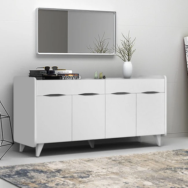 Sila Megapap melamine buffet in white color 140x45x72cm.