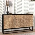 Themis Megapap melamine buffet in black - sapphire oak color 150x35x83,6cm.