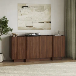 Μπουφές Dorma Megapap χρώμα καρυδί milano 180x45x80,2εκ. Μπουφές Dorma Megapap χρώμα καρυδί milano 180x45x80,2εκ.
