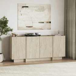 Μπουφές Dorma Megapap χρώμα travertine 180x45x80,2εκ. Μπουφές Dorma Megapap χρώμα travertine 180x45x80,2εκ.