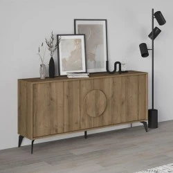 Gora Megapap melamine buffet in light brown color 180x35,6x82cm.