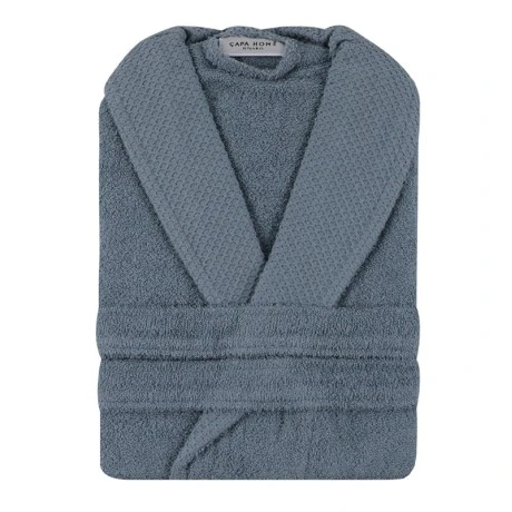Bathrobe with collar Cappa 360gr/m² Large color indigo blue
