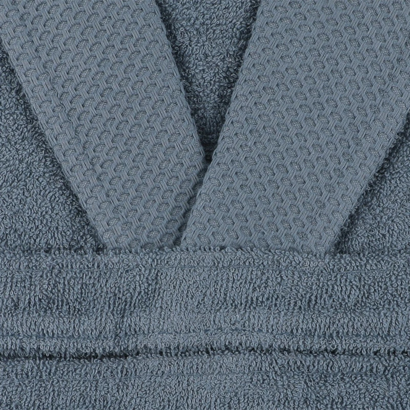 Bathrobe with collar Cappa 360gr/m² XXLarge color indigo blue