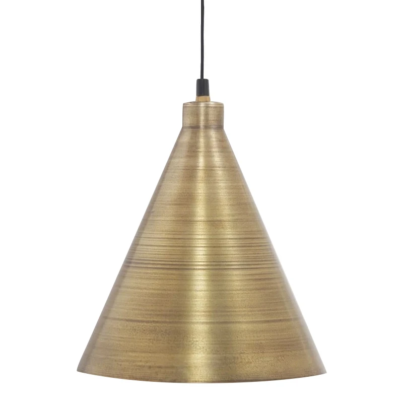 INDUSTRIAL VINTAGE BRASS HANGING LAMP 25X29CM