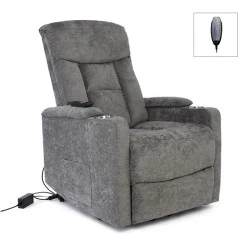 NANCY Lift-Relax Armchair, Fabric Dark Grey (Electric Lift & Tilt)