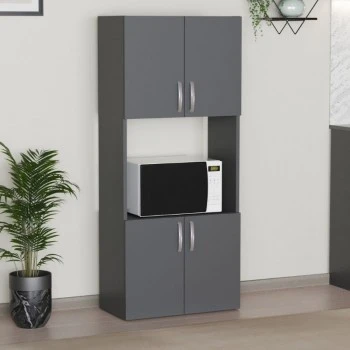 Armado Megapap melamine kitchen cabinet in anthracite color 60x32x140cm.