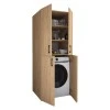 Millay Megapap melamine bathroom - laundry machine cabinet in sapphire oak color 70x70x180cm.