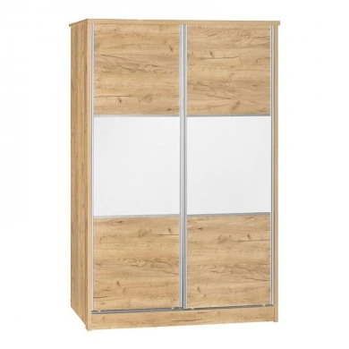 Wardrobe with 2 sliding doors Griffin pakoworld in oak colour 121x56.5x180.5cm