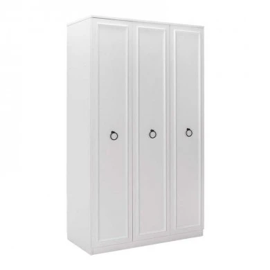 Hampton Megapap 3 doors melamine wardrobe in white color 103x52x185cm.