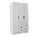 Jenna Megapap 3 doors wardrobe in white color 105x50x182cm.