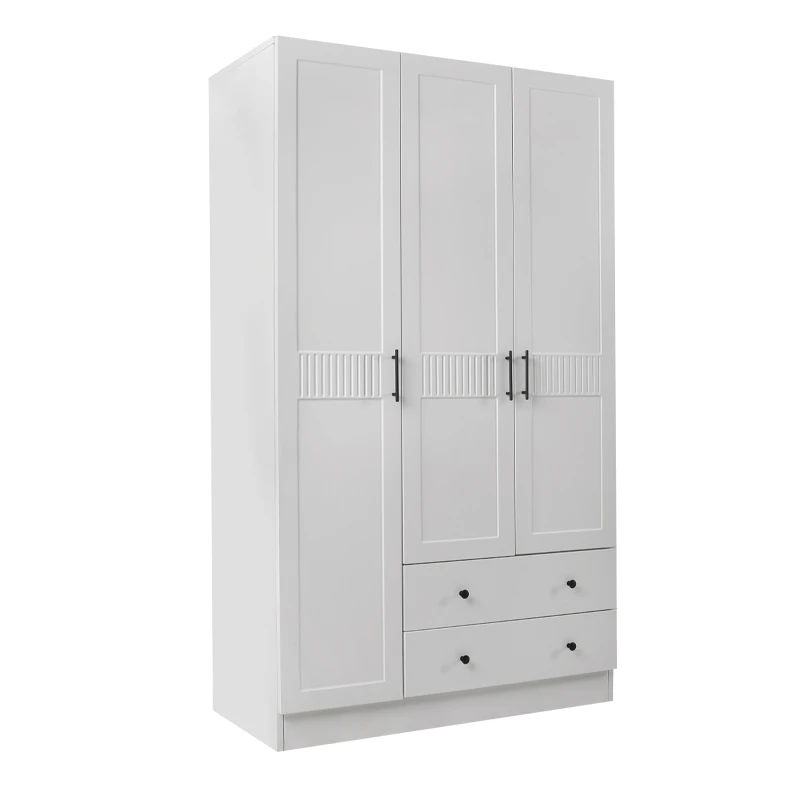 Jenna Megapap 3 doors wardrobe in white color 105x50x182cm.