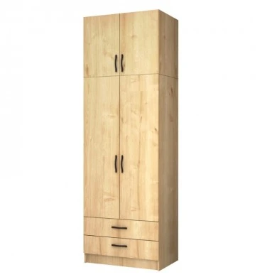 Ricardo Megapap two doors melamine wardrobe with cabinet in oak color 80x51,8x240cm.