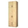 Ricardo Megapap two doors melamine wardrobe with cabinet in oak color 80x51,8x240cm.