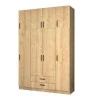 Ricardo Megapap four doors melamine wardrobe with cabinet in oak color 160x51,8x240cm.