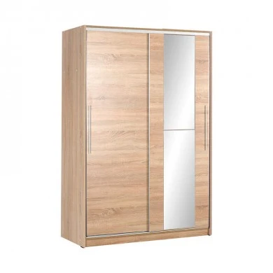 Slide Megapap sliding wardrobe with mirror in sonoma color 120x52x182cm.