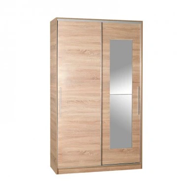 Slide Megapap sliding wardrobe with mirror in sonoma color 120x52x207cm.