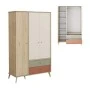 Terra Megapap melamine 3 doors wardrobe in florida oak color 121x54x200cm.