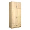 Victoria Megapap  two doors melamine wardrobe with cabinet in oak color 100x60x240cm.