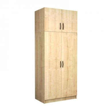 Victoria Megapap  two doors melamine wardrobe with cabinet in oak color 100x60x240cm.