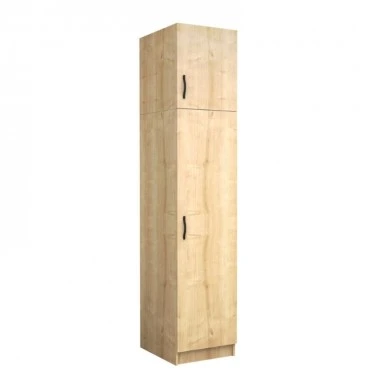 Victoria Megapap single door melamine wardrobe with cabinet in oak color 50x60x240cm.