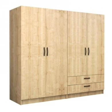 Victoria Megapap four doors melamine wardrobe in oak color 200x60x181cm.