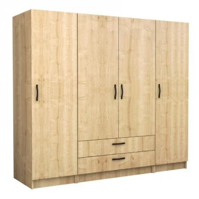 Victoria Megapap four doors melamine wardrobe in oak color 200x60x181cm.