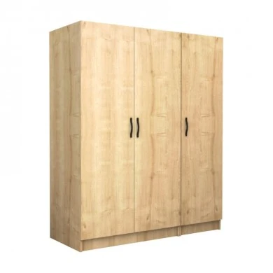 Victoria Megapap three doors melamine wardrobe in oak color 150x60x181cm.