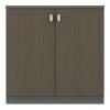 Low cabinet  professional Denith pakoworld dark grey-walnut 80x40x80cm