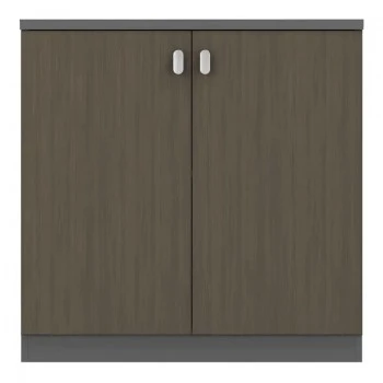 Low cabinet  professional Denith pakoworld dark grey-walnut 80x40x80cm